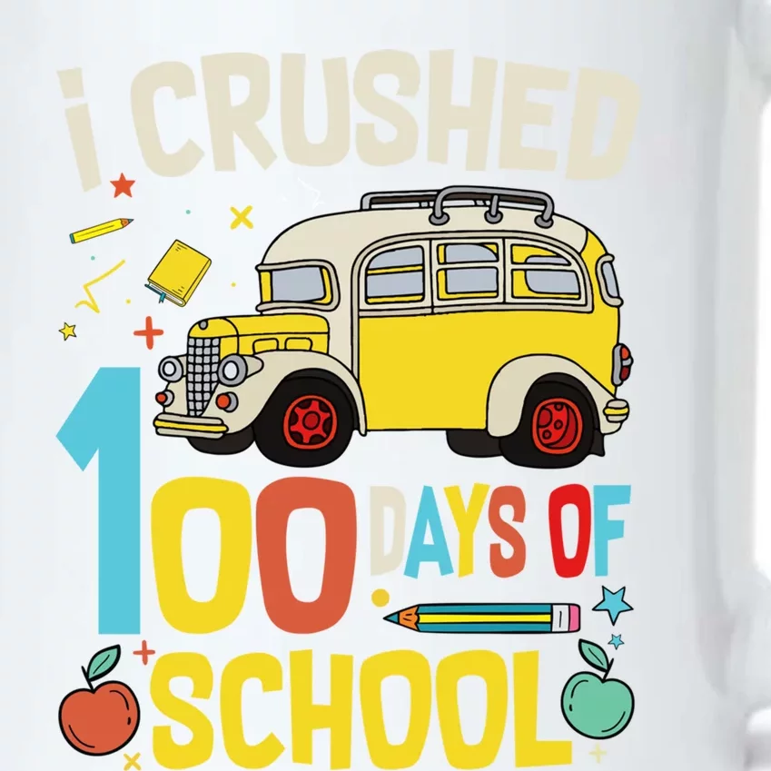 Funny Graphic I Crushed 100 Days Of School Teacher Gift Black Color Changing Mug