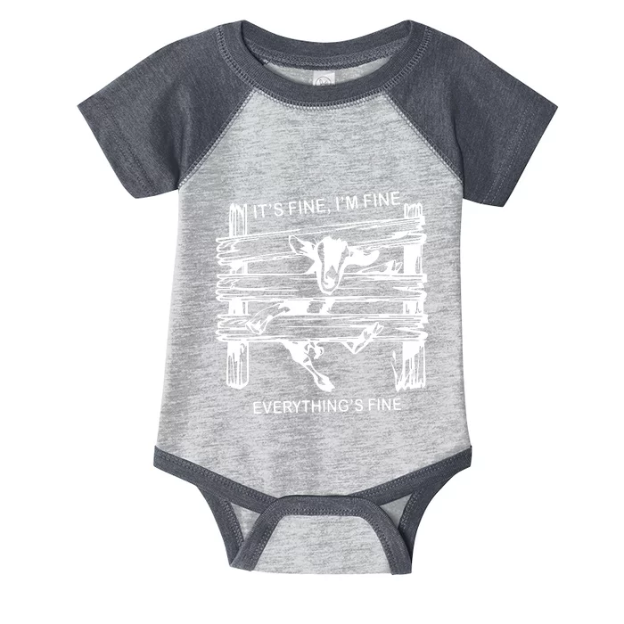 Funny Goat Its Fine Im Fine Everything Is Fine Infant Baby Jersey Bodysuit