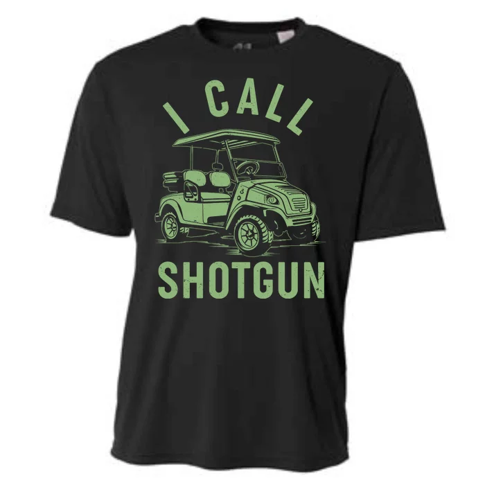 Funny Golfing I Call Shotgun Golf Cart Cooling Performance Crew T-Shirt