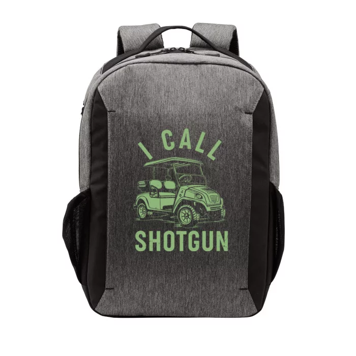 Funny Golfing I Call Shotgun Golf Cart Vector Backpack