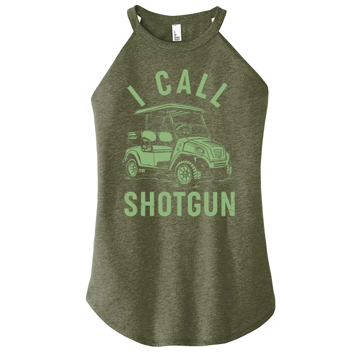 Funny Golfing I Call Shotgun Golf Cart Women’s Perfect Tri Rocker Tank