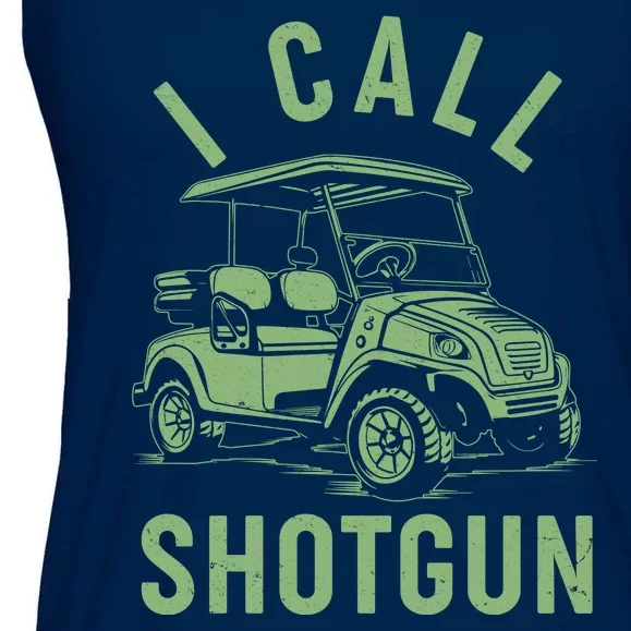 Funny Golfing I Call Shotgun Golf Cart Ladies Essential Flowy Tank