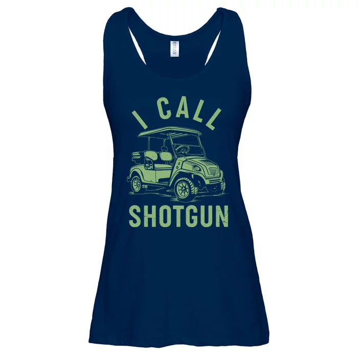 Funny Golfing I Call Shotgun Golf Cart Ladies Essential Flowy Tank