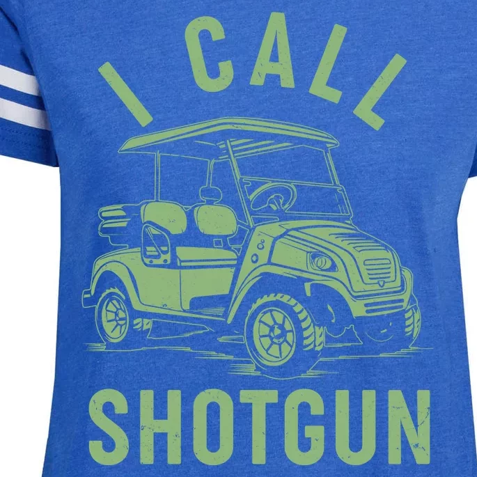 Funny Golfing I Call Shotgun Golf Cart Enza Ladies Jersey Football T-Shirt