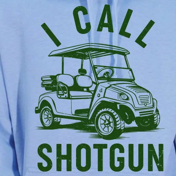 Funny Golfing I Call Shotgun Golf Cart Unisex Surf Hoodie