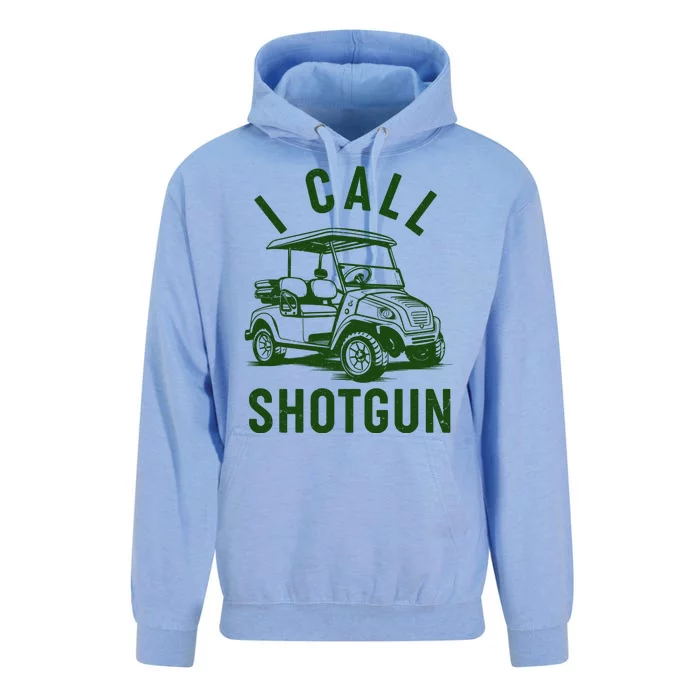 Funny Golfing I Call Shotgun Golf Cart Unisex Surf Hoodie