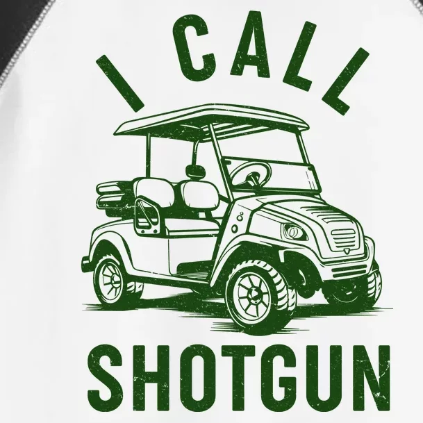 Funny Golfing I Call Shotgun Golf Cart Toddler Fine Jersey T-Shirt