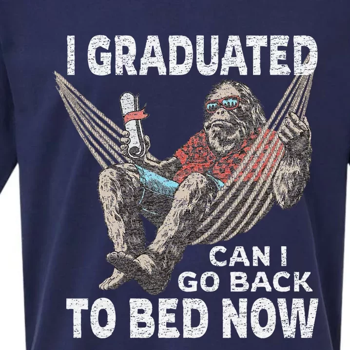 Funny Graduation I Graduated Can I Go Back To Bed Now Sueded Cloud Jersey T-Shirt