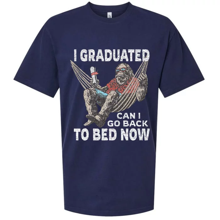 Funny Graduation I Graduated Can I Go Back To Bed Now Sueded Cloud Jersey T-Shirt