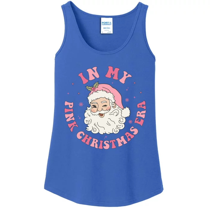 Funny Groovy In My Pink Christmas Era Xmas Gift Ladies Essential Tank