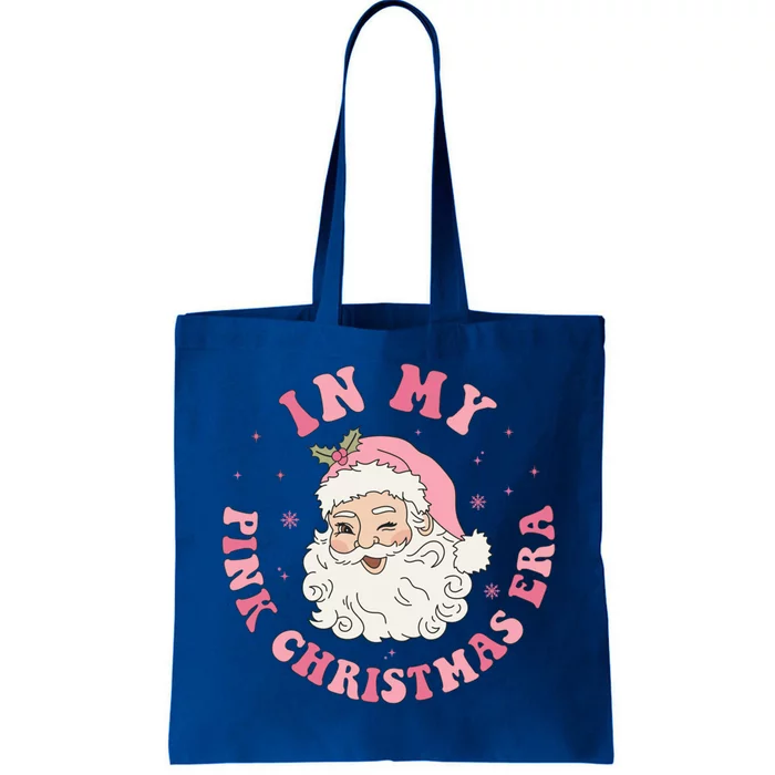 Funny Groovy In My Pink Christmas Era Xmas Gift Tote Bag