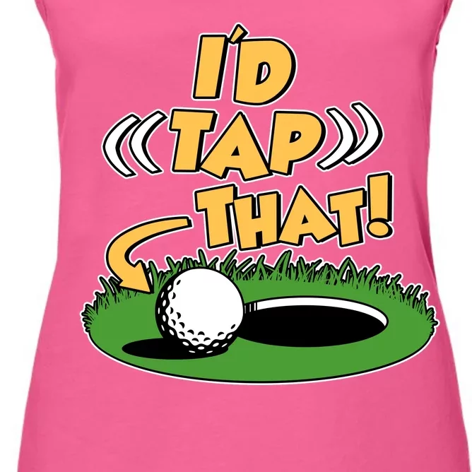 Funny Golfing Id Tap That Women's Racerback Tank