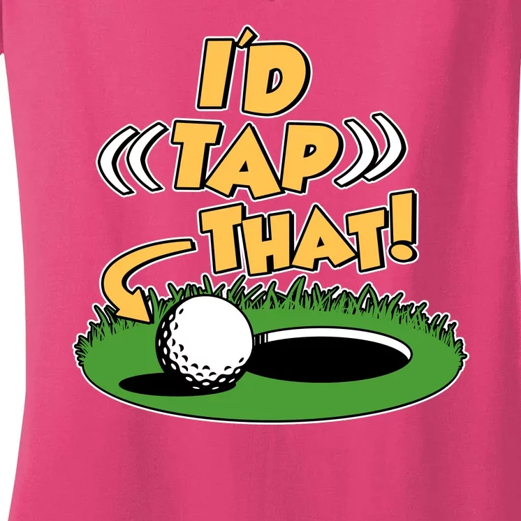 Funny Golfing Id Tap That Women's V-Neck T-Shirt