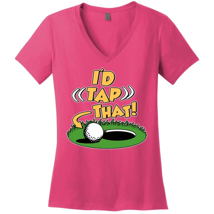 Funny Golfing Id Tap That Women's V-Neck T-Shirt