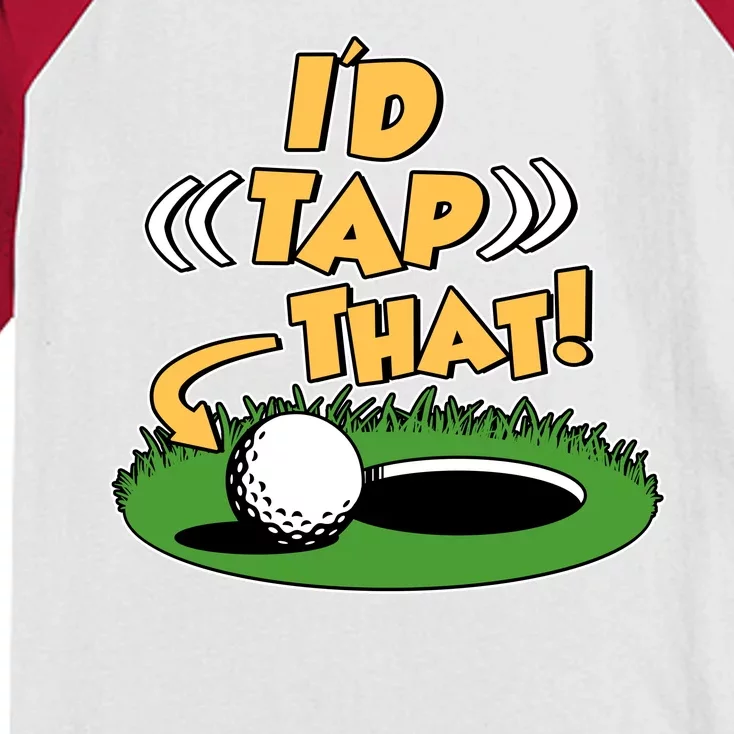 Funny Golfing Id Tap That Kids Colorblock Raglan Jersey