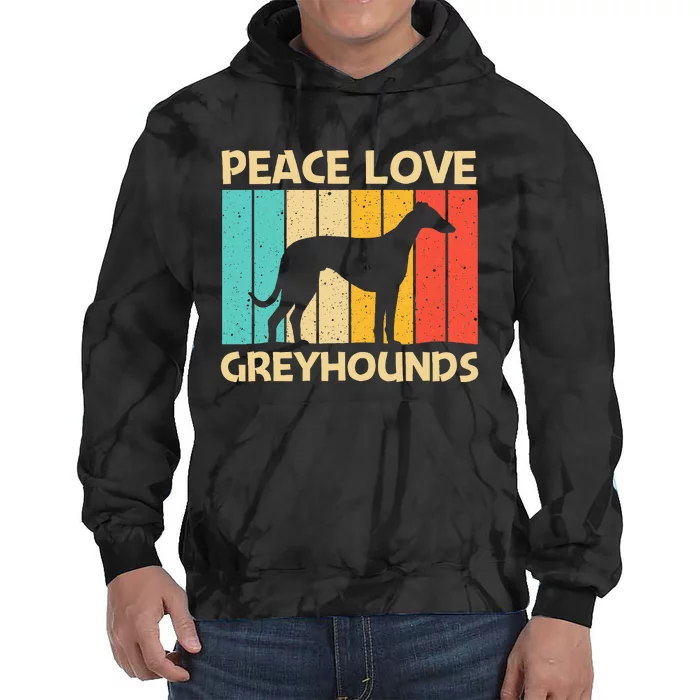 Funny Greyhound Italian Greyhound Rescue Dog Tie Dye Hoodie