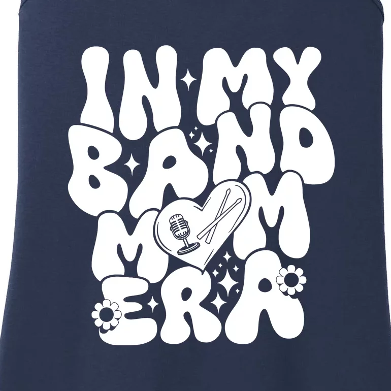 Funny Groovy In My Band Mom Era Trendy Band Mom Gift Ladies Essential Tank