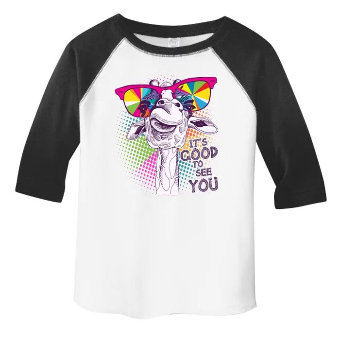 Funny Giraffe It's Good To See You Toddler Fine Jersey T-Shirt