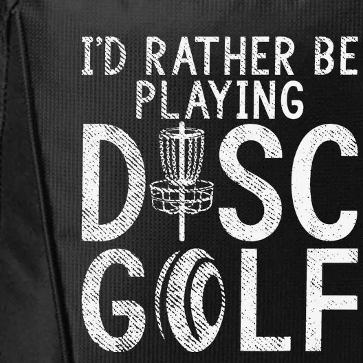 Frisbee Golf Id rather be playing Disc Golf City Backpack