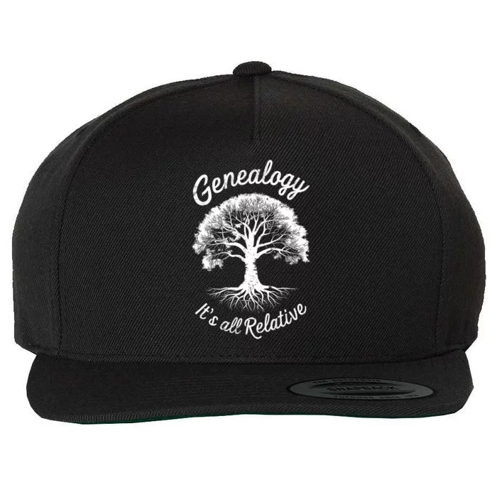 Family Genealogy Its All Relative Gift Wool Snapback Cap