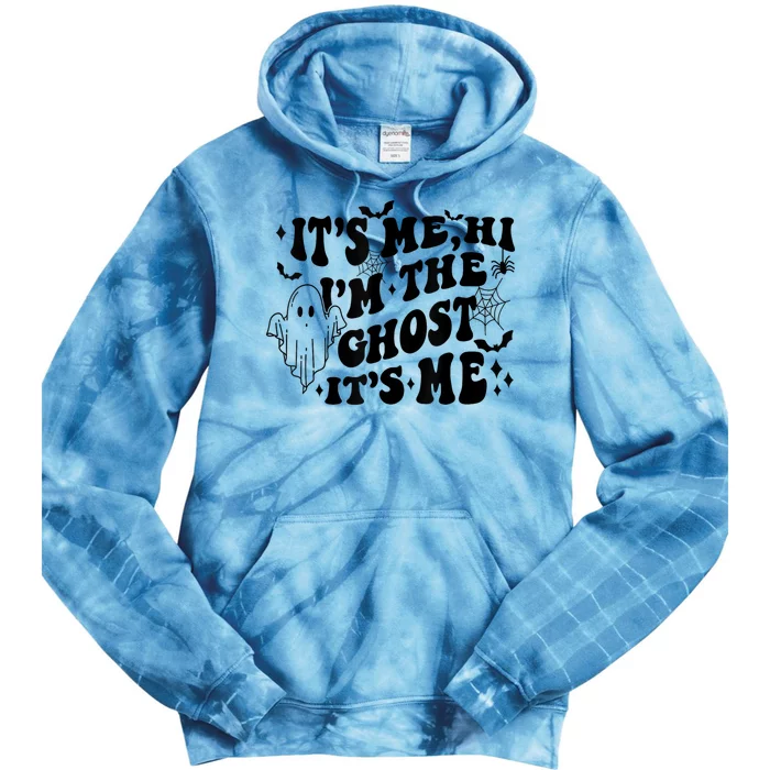 Funny Groovy Its Me Hi Im The Ghost Its Me Halloween Tie Dye Hoodie