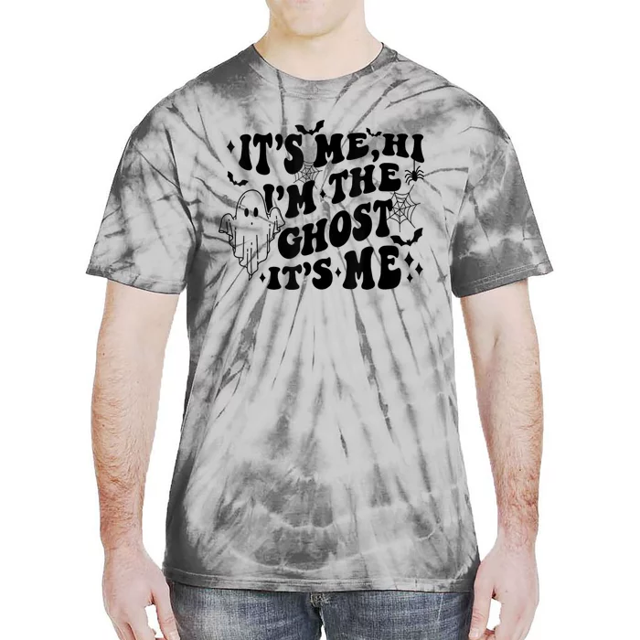 Funny Groovy Its Me Hi Im The Ghost Its Me Halloween Tie-Dye T-Shirt