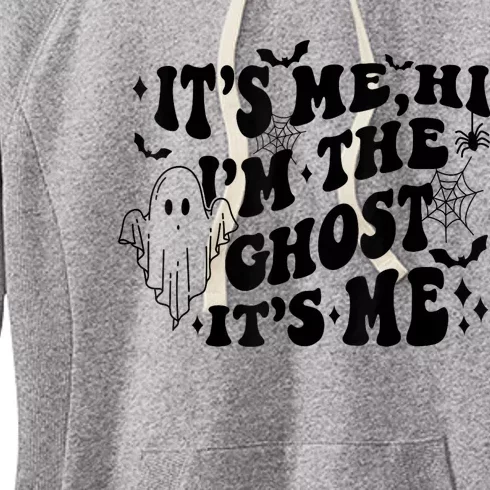 Funny Groovy Its Me Hi Im The Ghost Its Me Halloween Women's Fleece Hoodie