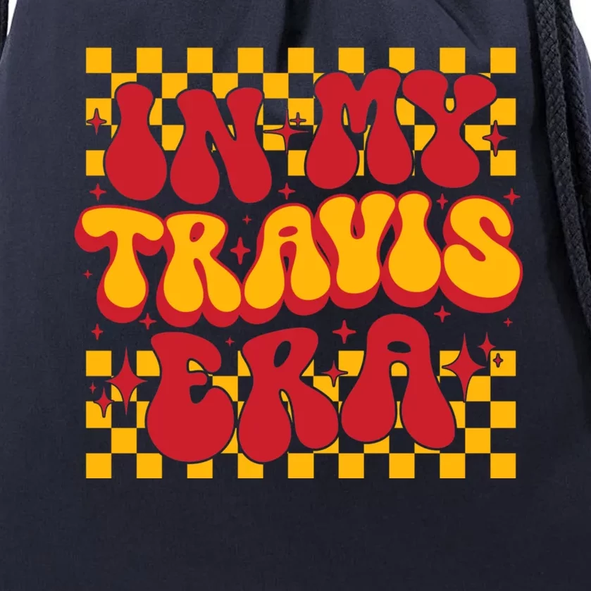 Funny Groovy In My Travis Era Drawstring Bag