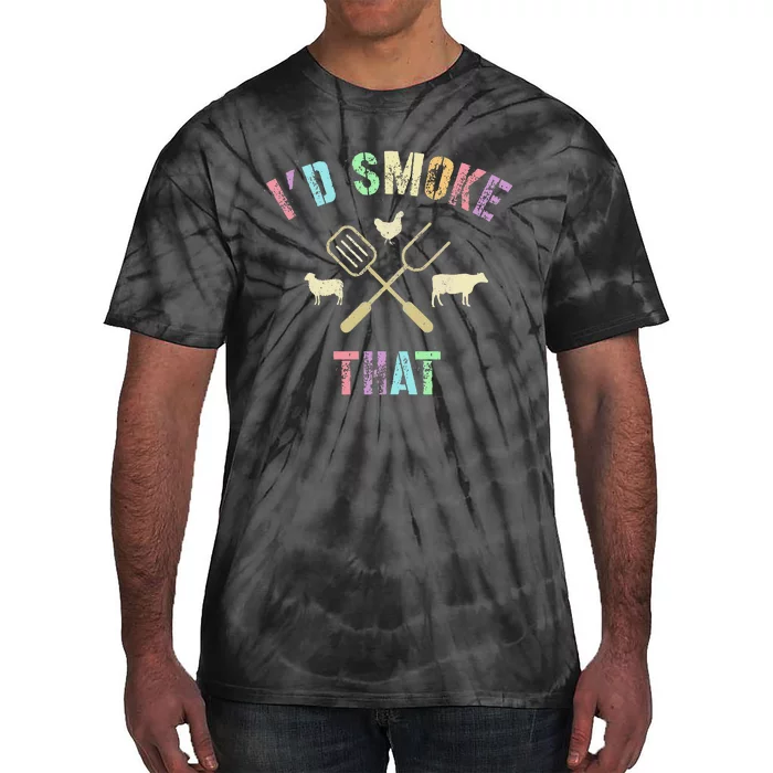 Funny Grilling ID Smoke That Grills Chef Pit Meat Gangster Tie-Dye T-Shirt