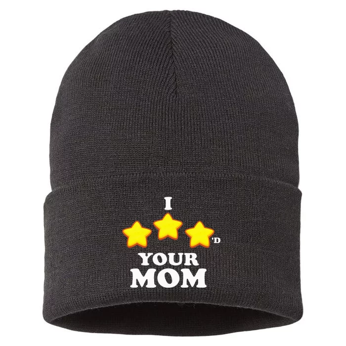 Funny Gaming I Three Starred Your Mom Sustainable Knit Beanie