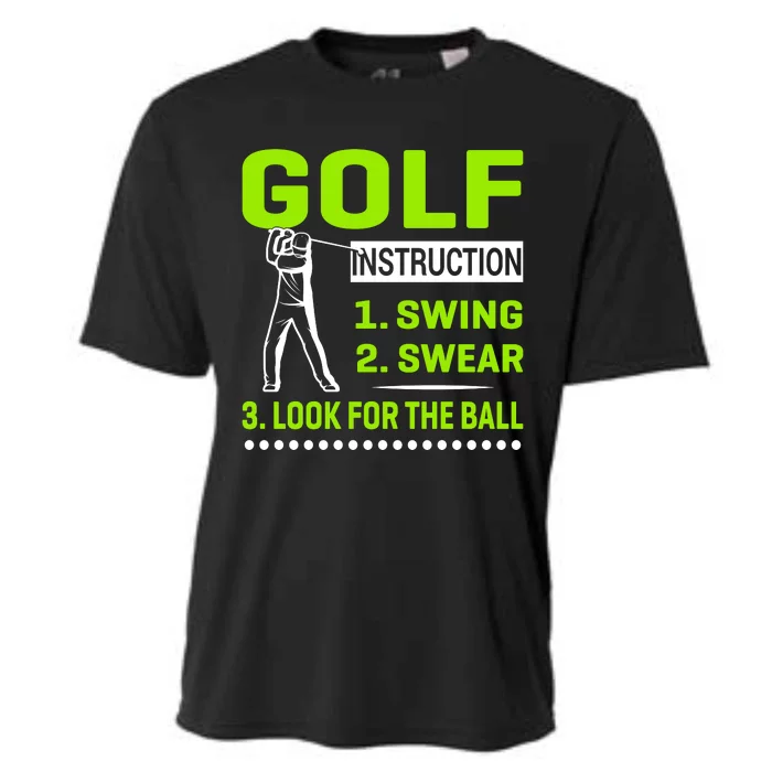 Funny Golf Instructions Cooling Performance Crew T-Shirt