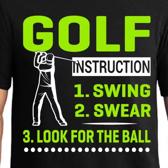 Funny Golf Instructions Pajama Set