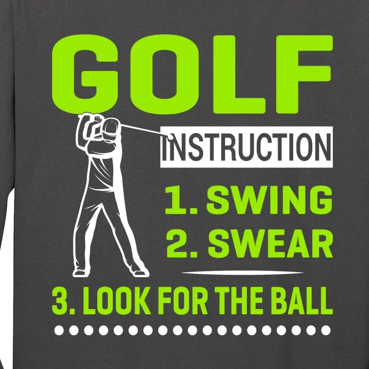 Funny Golf Instructions Long Sleeve Shirt