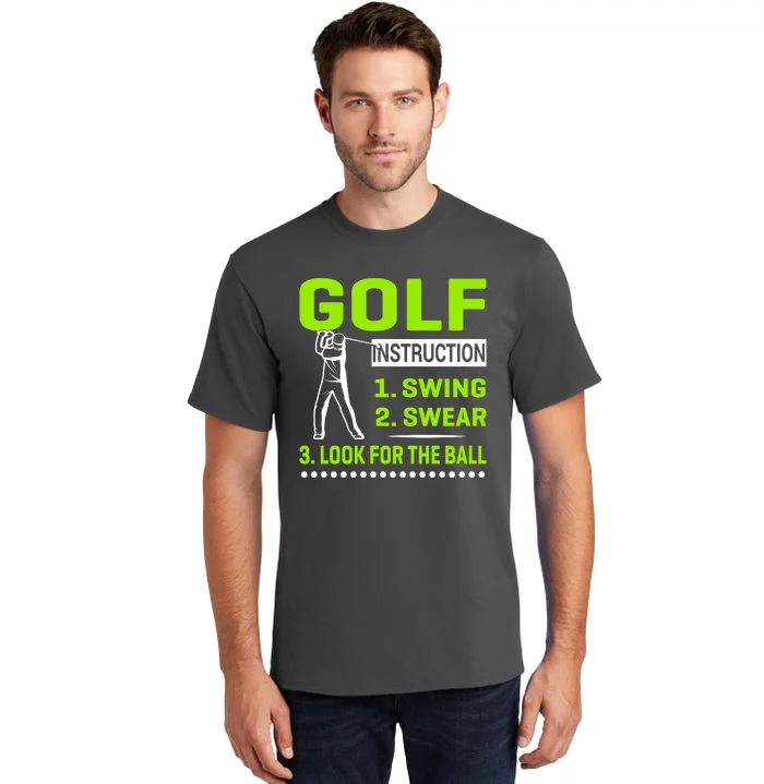 Funny Golf Instructions Tall T-Shirt