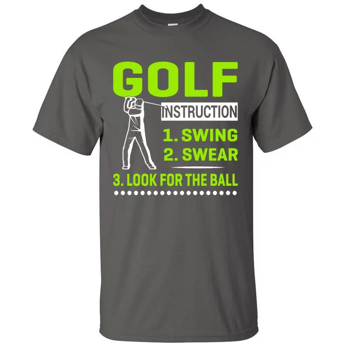 Funny Golf Instructions Tall T-Shirt