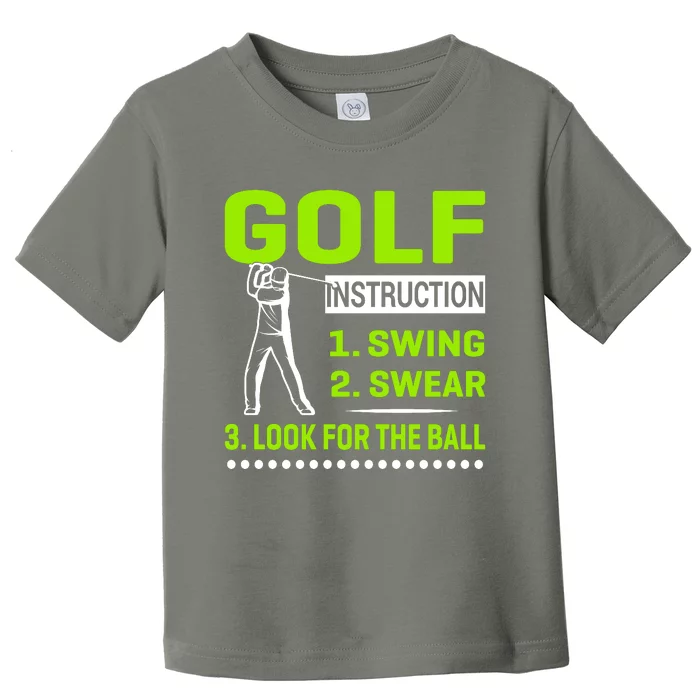 Funny Golf Instructions Toddler T-Shirt