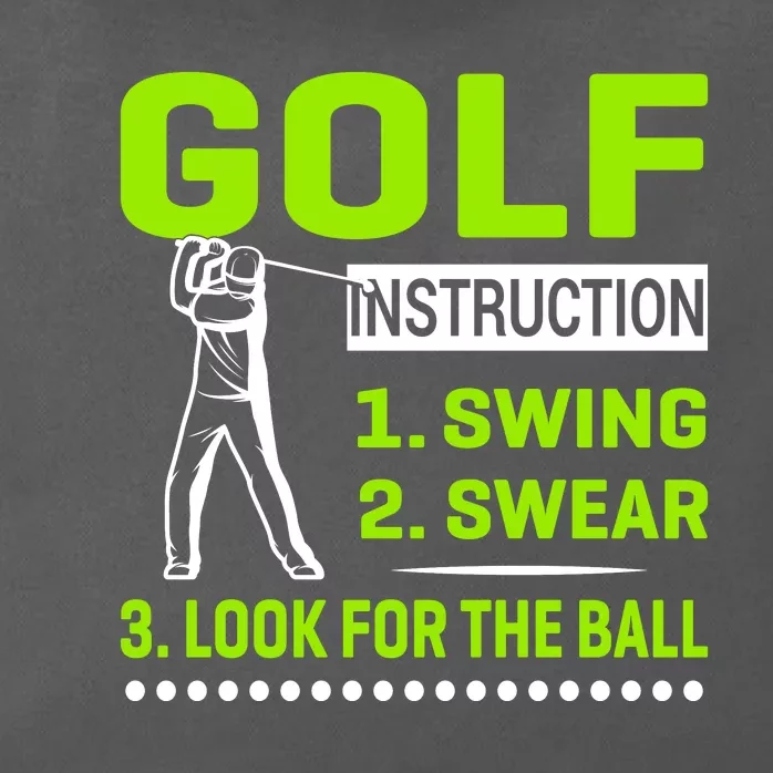 Funny Golf Instructions Zip Tote Bag