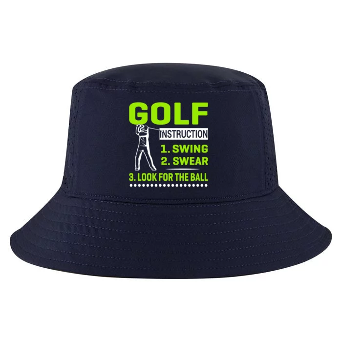 Funny Golf Instructions Cool Comfort Performance Bucket Hat