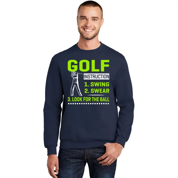 Funny Golf Instructions Sweatshirt