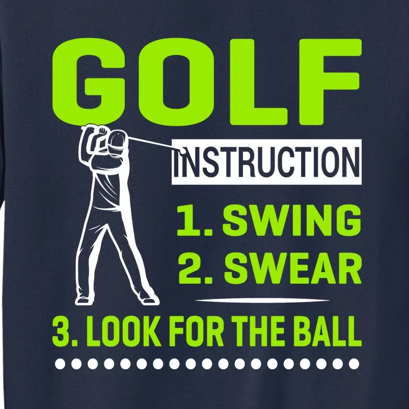 Funny Golf Instructions Sweatshirt