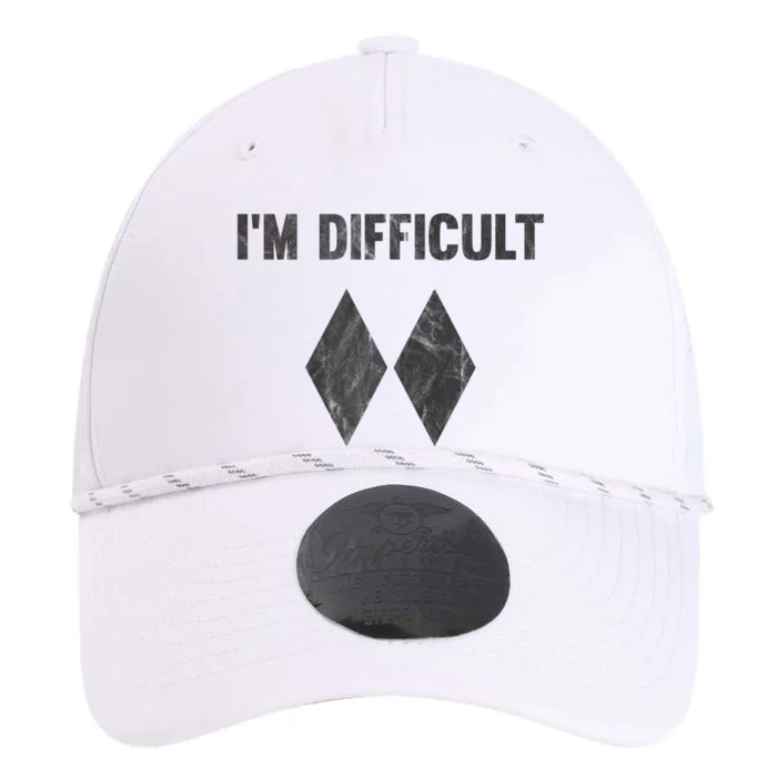 Funny Gift I'm Difficult Double Black Diamond Ski Snowboard Gift Performance The Dyno Cap