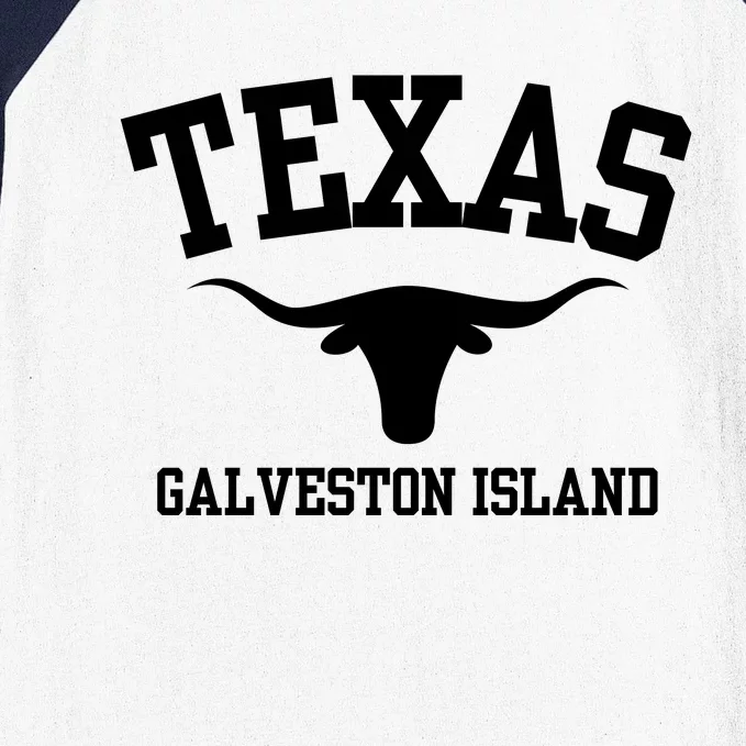 Funny Galveston Island Texas Baseball Sleeve Shirt