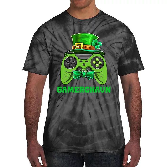 Funny Gamerchaun Irish Gamer St Patrick's Day Tie-Dye T-Shirt