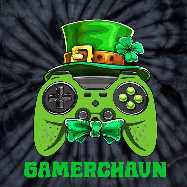 Funny Gamerchaun Irish Gamer St Patrick's Day Tie-Dye T-Shirt