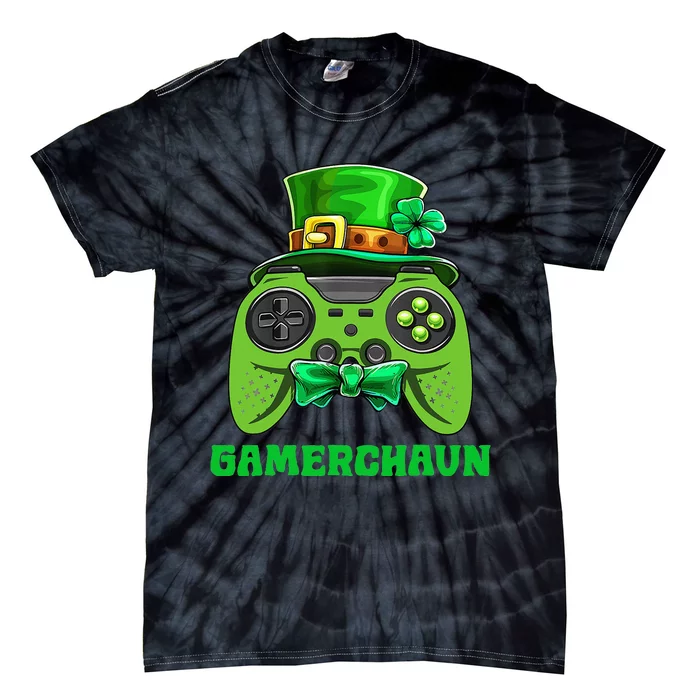 Funny Gamerchaun Irish Gamer St Patrick's Day Tie-Dye T-Shirt