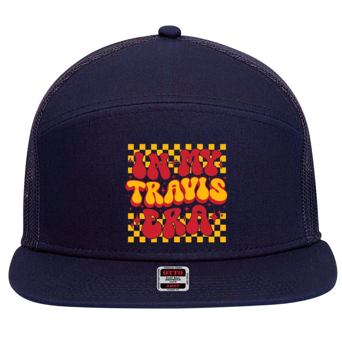 Funny Groovy In My Travis Era 7 Panel Mesh Trucker Snapback Hat