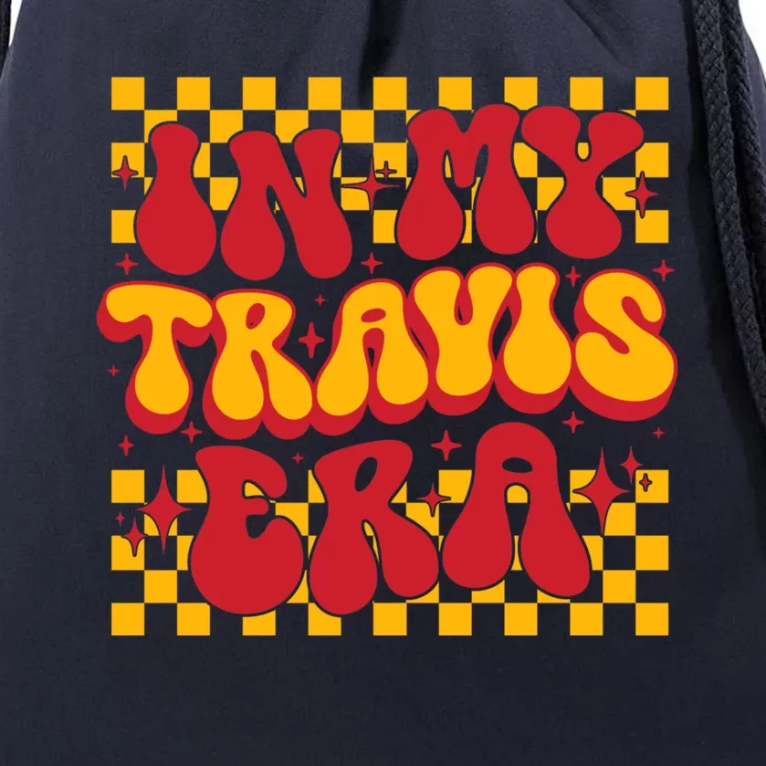 Funny Groovy In My Travis Era Drawstring Bag