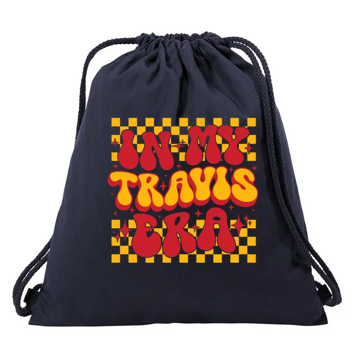 Funny Groovy In My Travis Era Drawstring Bag