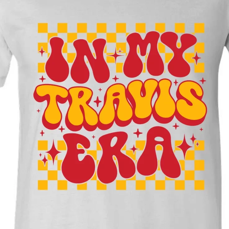 Funny Groovy In My Travis Era V-Neck T-Shirt