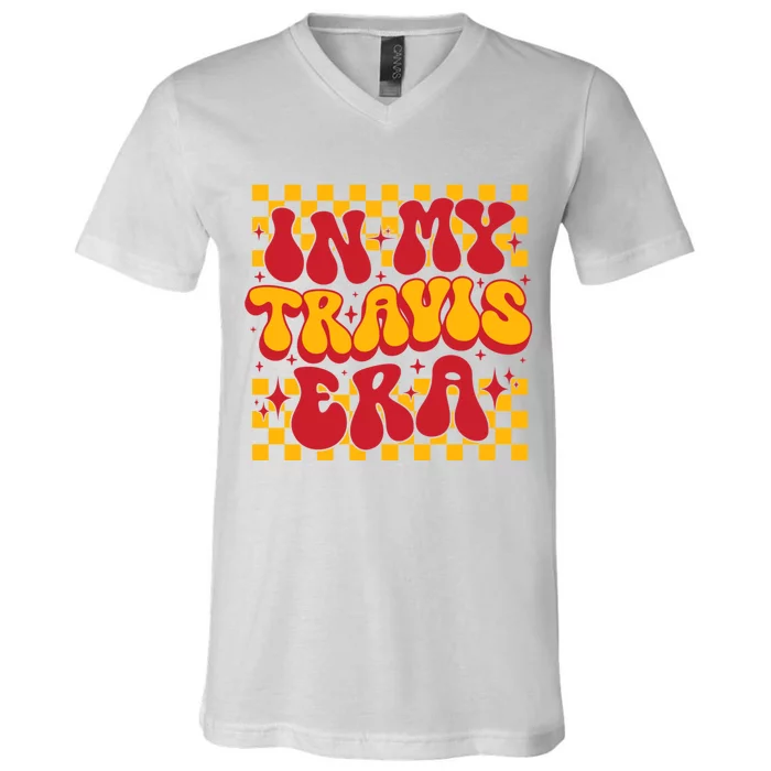 Funny Groovy In My Travis Era V-Neck T-Shirt